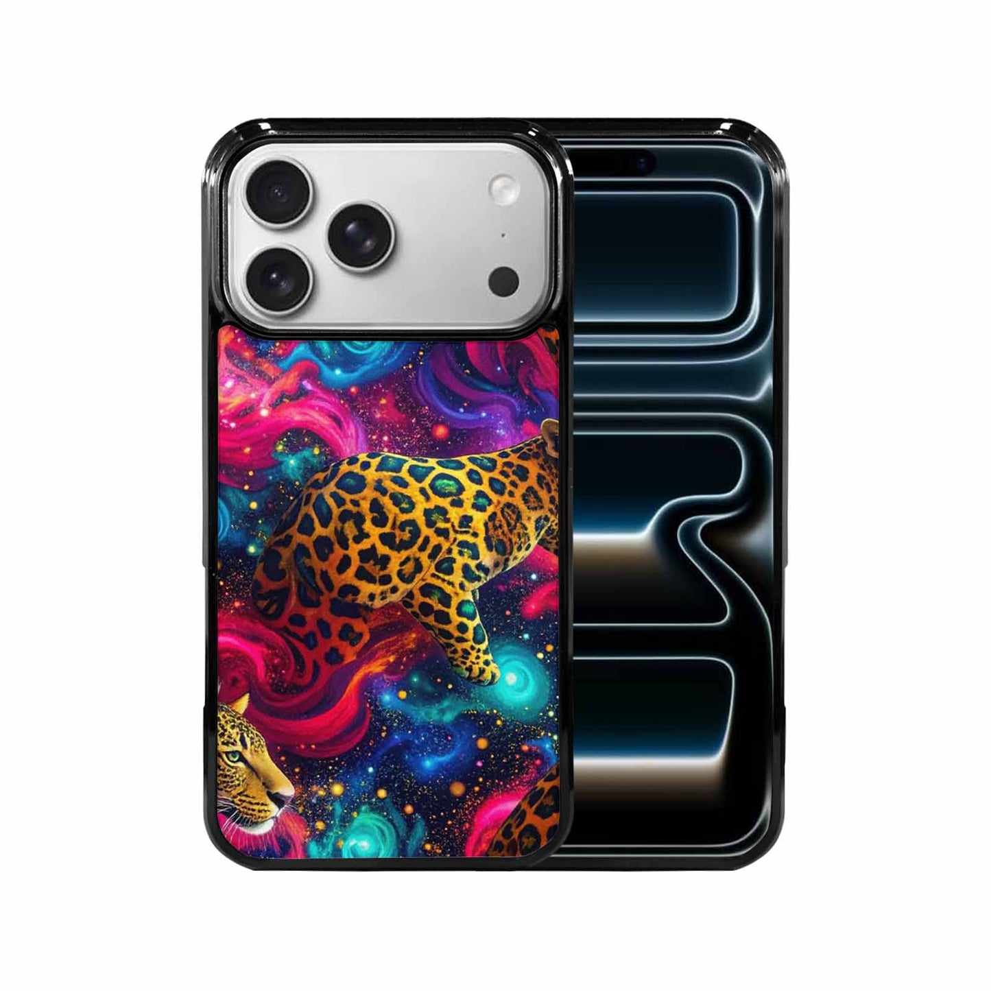 iPhone 17 Pro Max Case — Leopard Print Galaxy Seamless Animal Print, Custom Print Case Cover