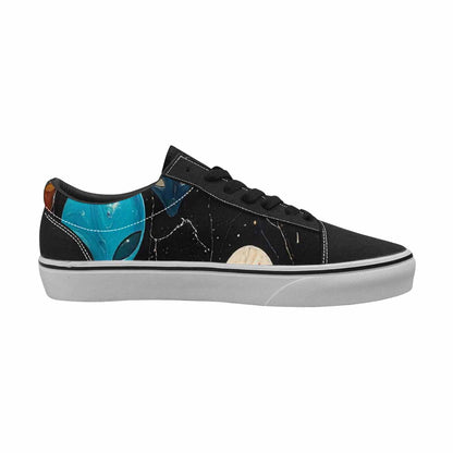 WOMEN'S Aliens  Marble Aliens Lace-Up Canvas Dreamlike Custom Shoes