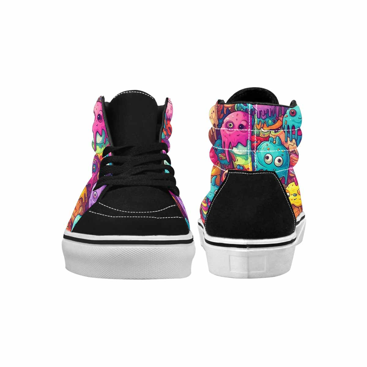 MEN'S Melting Ice Cream Monster High Top Canvas Aesthetic Custom Shoes