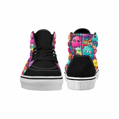 MEN'S Melting Ice Cream Monster High Top Canvas Aesthetic Custom Shoes
