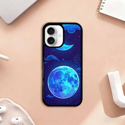 iPhone 17 Case — Neon Winter Moon Cartoon Cute, Unique Phone Case Design