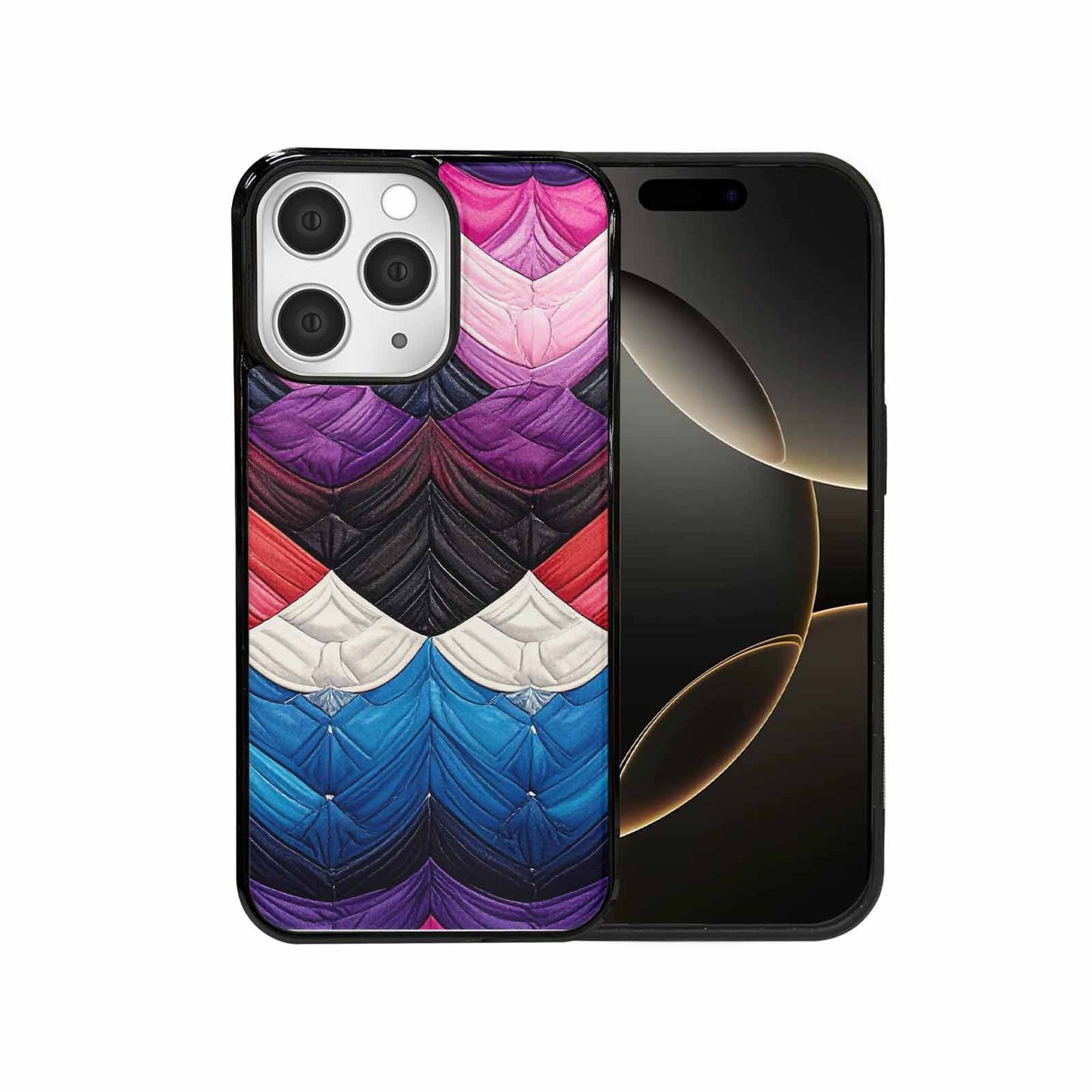 iPhone 15 Pro Max Case — Genderfluid Flag Color Theme Small Rainbow, Personalized Phone Case