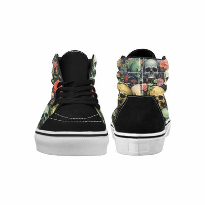 MEN'S Skulls  Botanical Skulls High Top Canvas Grunge Custom Shoes
