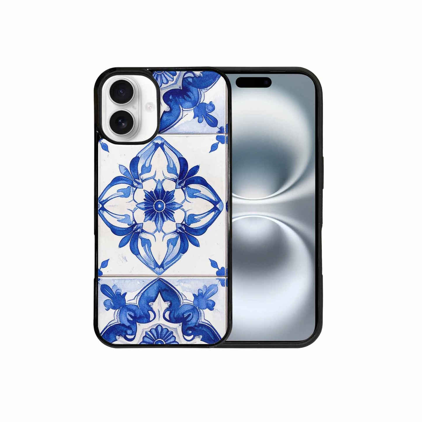 iPhone 16 Plus Case — Talavera Tile Floral, Custom Art Phone Cover