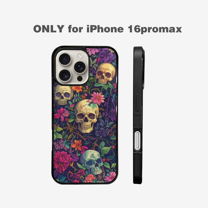 iPhone 16 Pro Max Case — Skulls Botanicalskulls Pattern, Customized Protective Case