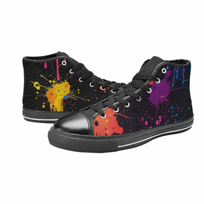 MEN'S Paint Splatter High Top Canvas Neon Fantasy Shoes