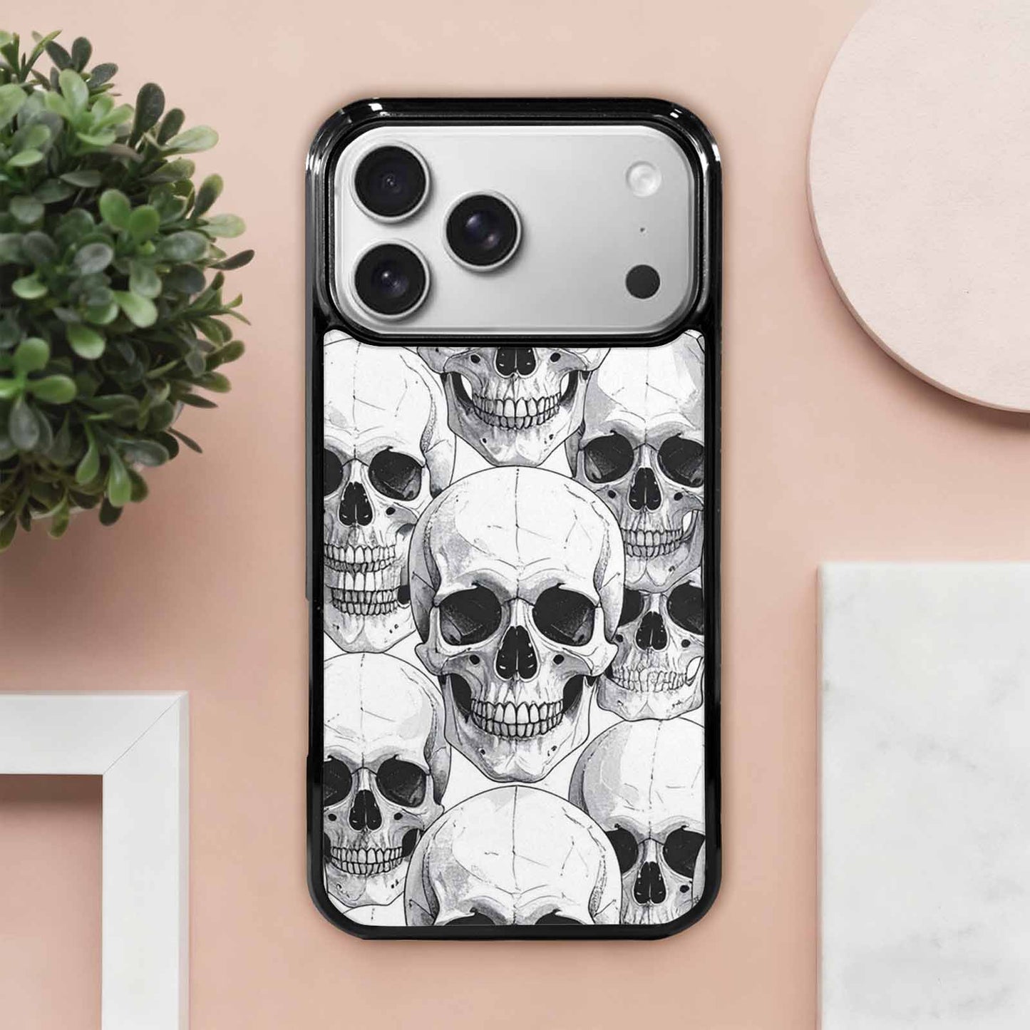 iPhone 17 Pro Max Case — Skull Dark Art Gothic Print Gothic, Custom Art Phone Cover