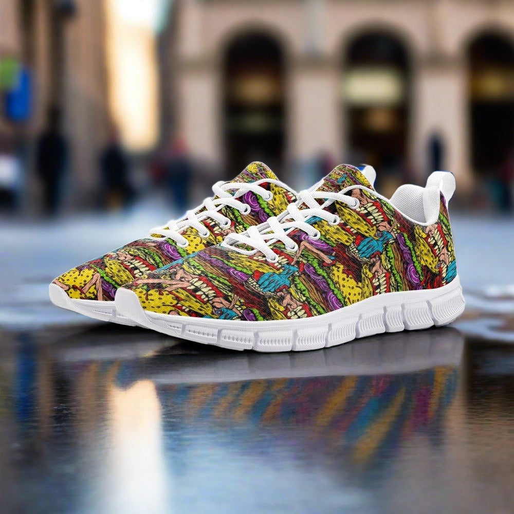 Celtic Neon Electric Vivid Bold Art - Freaky Shoes | Custom Art Sneakers