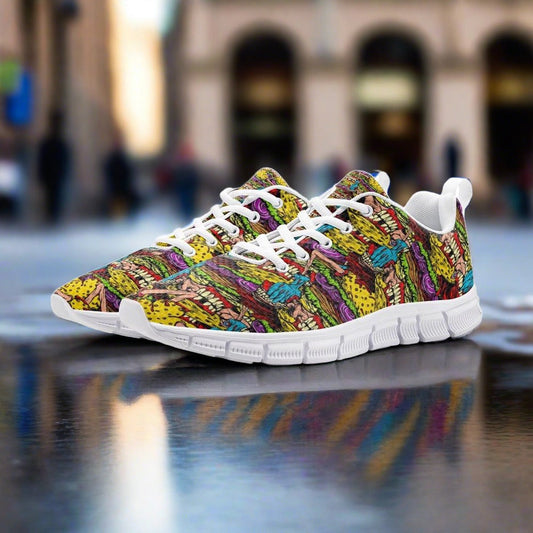 Celtic Neon Electric Vivid Bold Art - Freaky Shoes | Custom Art Sneakers
