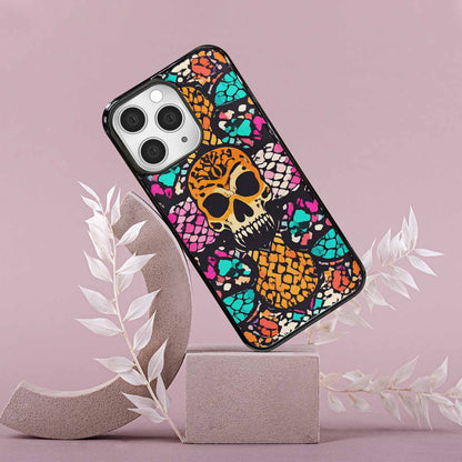 iPhone 15 Pro Max Case — Snake Print Skull, Original Design Phone Case