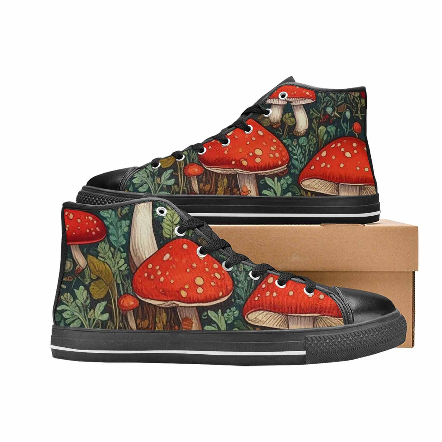 WOMEN'S Mushroom High Top Canvas Cottagecore Shoes