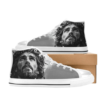 WOMEN'S Jesus_Ht_05 High Top Canvas Cottagecore Custom Sneakers