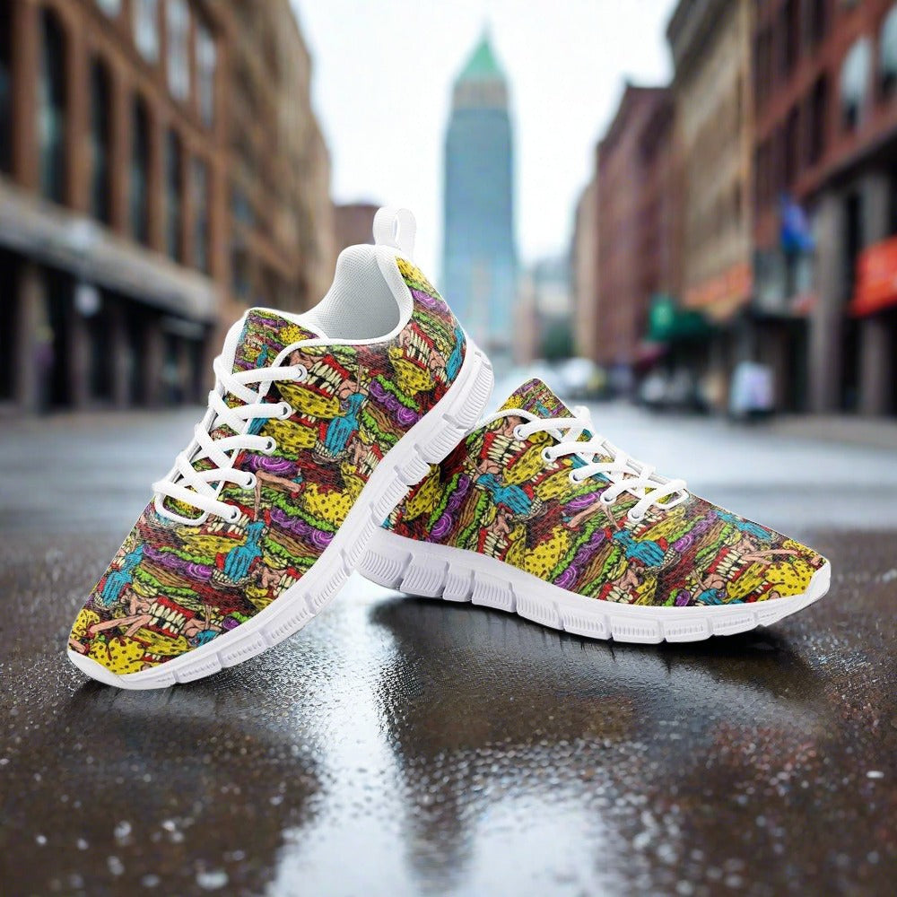 Celtic Neon Electric Vivid Bold Art - Freaky Shoes | Custom Art Sneakers