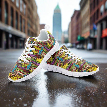 Celtic Neon Electric Vivid Bold Art - Freaky Shoes | Custom Art Sneakers