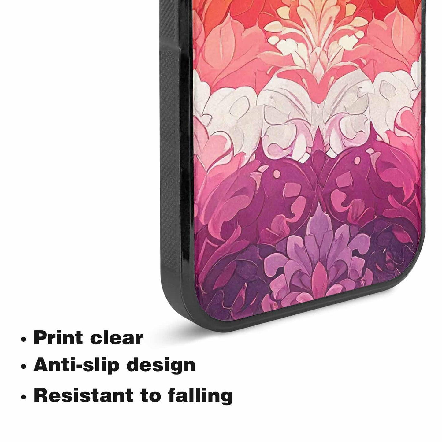 iPhone 15 Plus Case — Lesbian Flag Color Theme Small Rainbow, Unique Phone Case Design