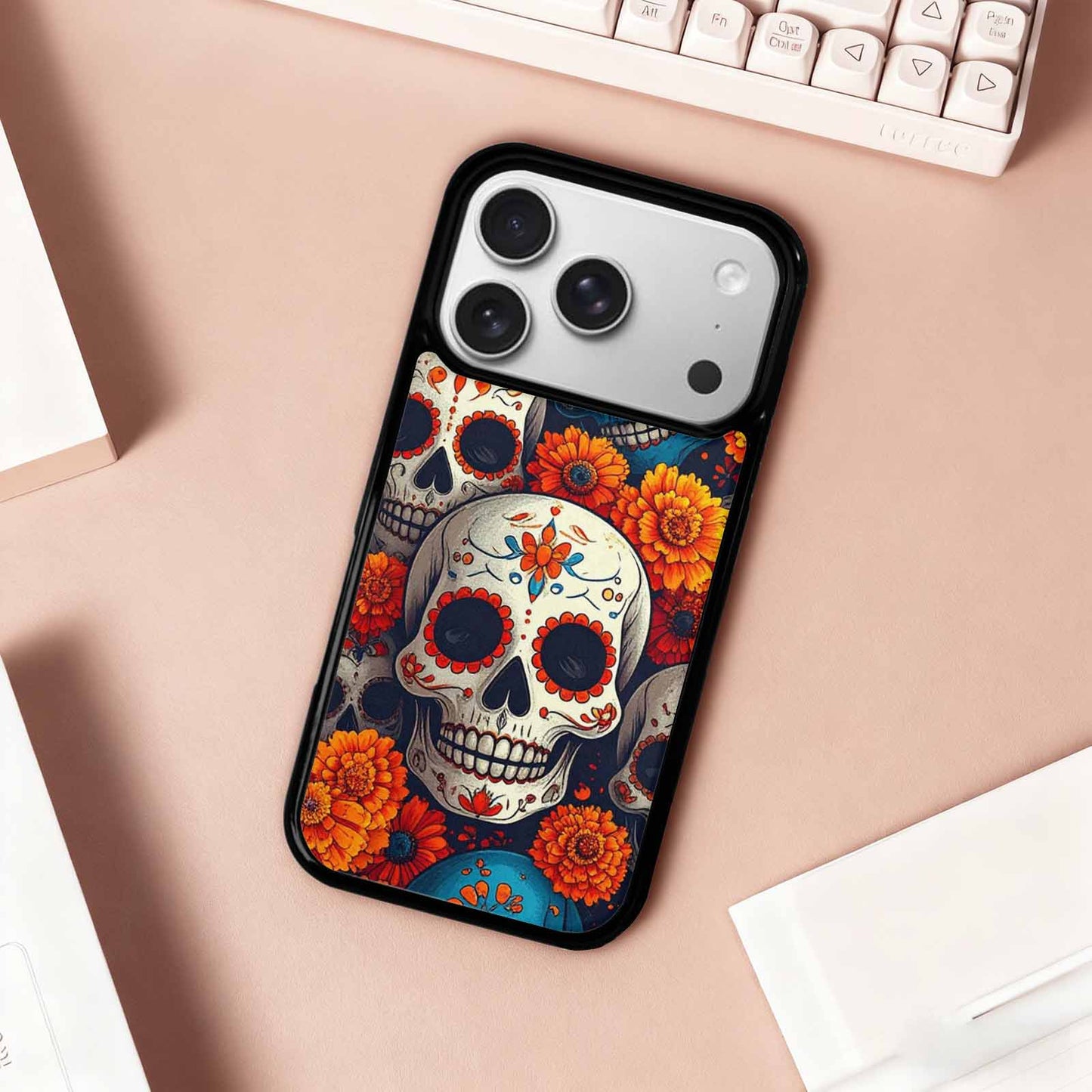 iPhone 17 Pro Case — Skull Dark Art Gothic Print Gothic, Custom Made Phone Cover