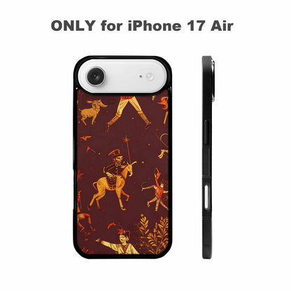 iPhone 17 Air Case — Vintage Circus Art Pattern Retro Vintage, Customized Protective Case