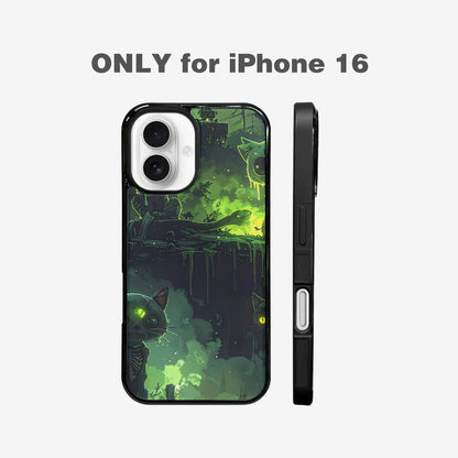 iPhone 16 Case — Toxic Melting Skeleton Cats Small Toxic, Personalized Phone Case