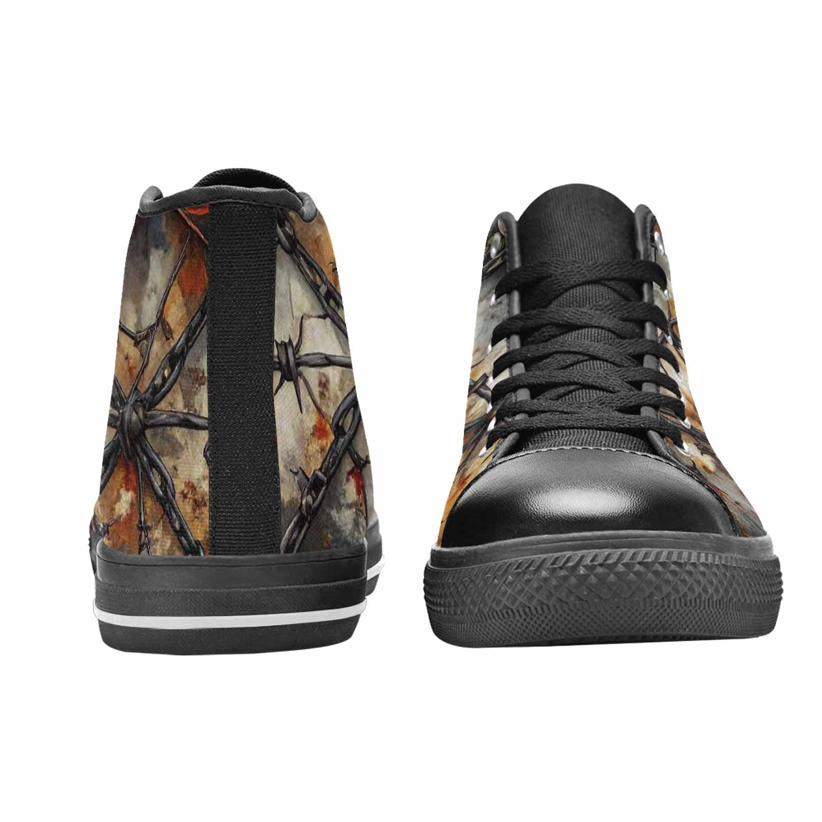 MEN'S Barbed Wire Chain High Top Canvas Dark Academia Custom Shoes