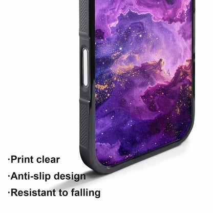 iPhone 17 Air Case — Purple Color Tones Nebula Texture Galaxy, Custom Phone Case