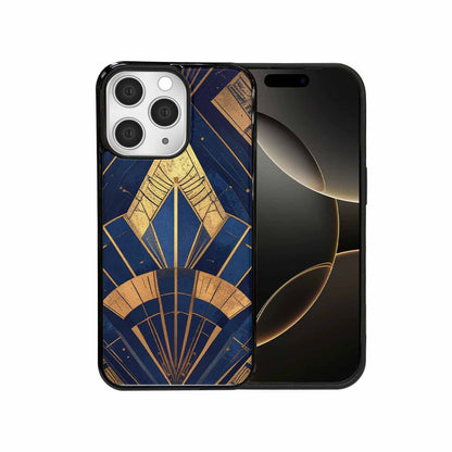 iPhone 15 Pro Max Case — Art Deco Illustration Pattern, Custom Art Phone Cover