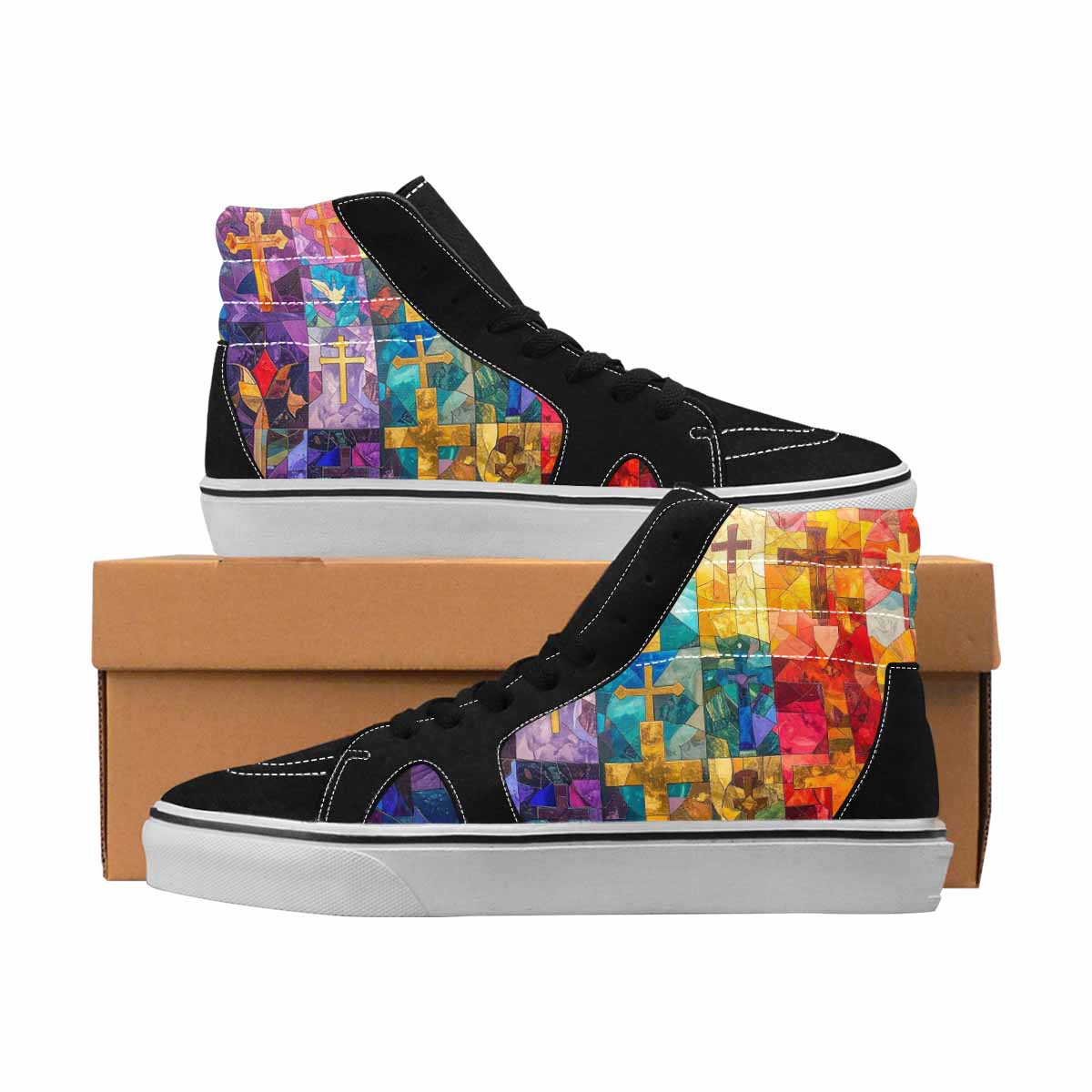 MEN'S Jesus High Top Canvas One Of A Kind Dark Academia Custom Shoes