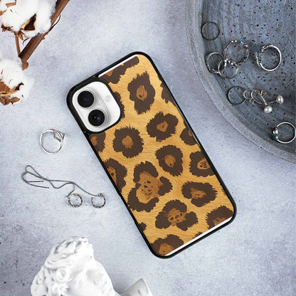 iPhone 16 Plus Case — Classic Leopard Print Warm Golden Tan, Custom Phone Case