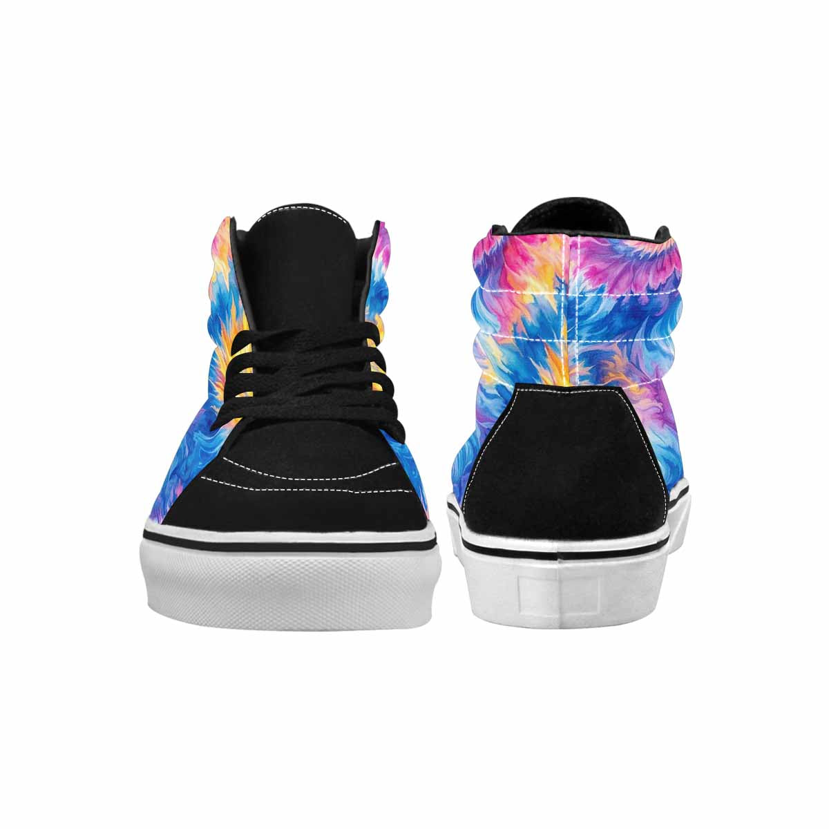 WOMEN'S Tie Dye Swirl High Top Canvas Vivid Custom Shoes