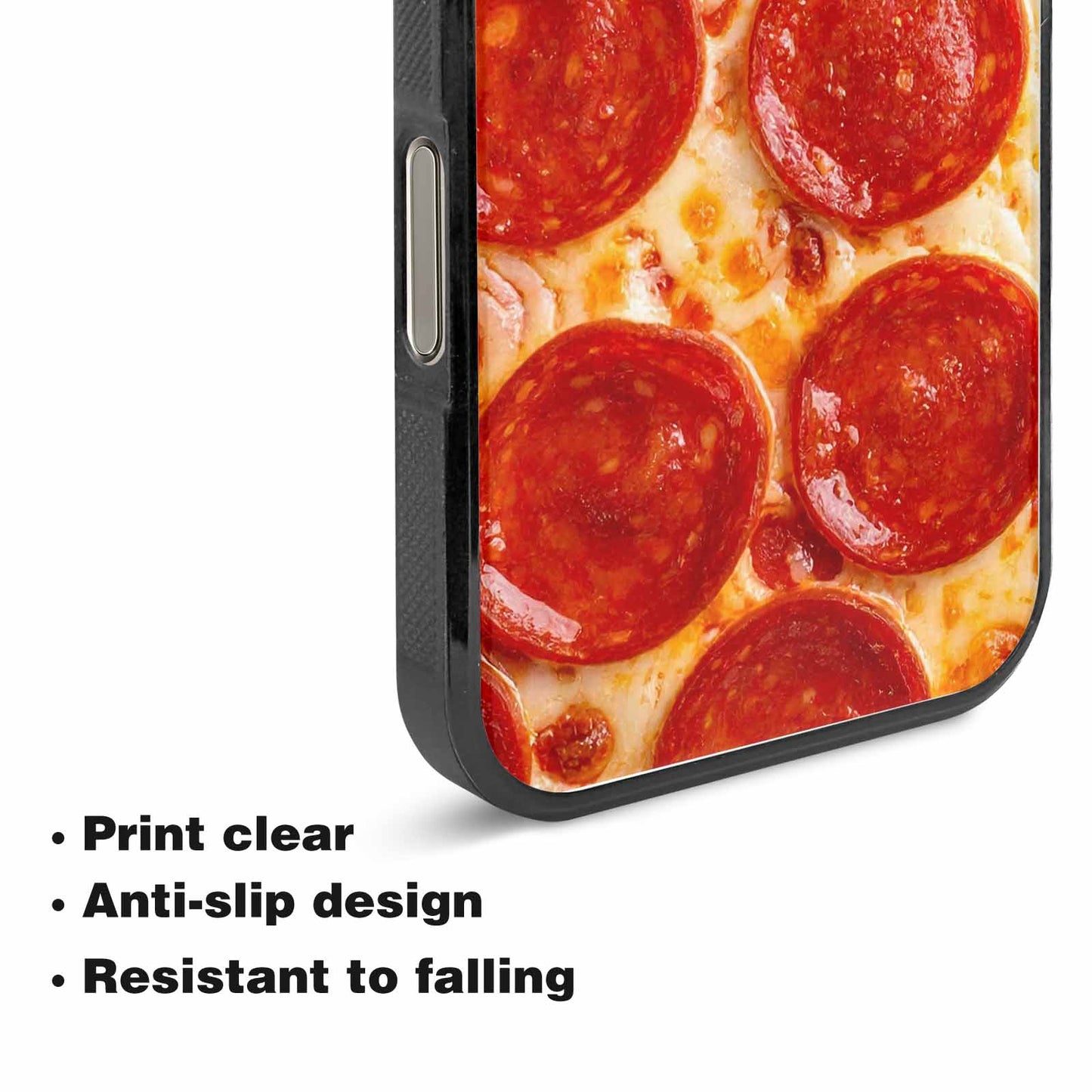 iPhone 15 Pro Max Case — Pepperoni Pizza Print Custom, Customized Protective Case