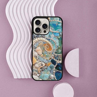 iPhone 16 Pro Max Case — Seashell Collage Seashell Collage Pattern Hundreds, Custom Made Phone Cover