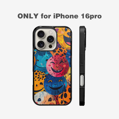 iPhone 16 Pro Case — Smiley Faces Animal Printsmile Kh7 Personalized, Custom Print Case Cover