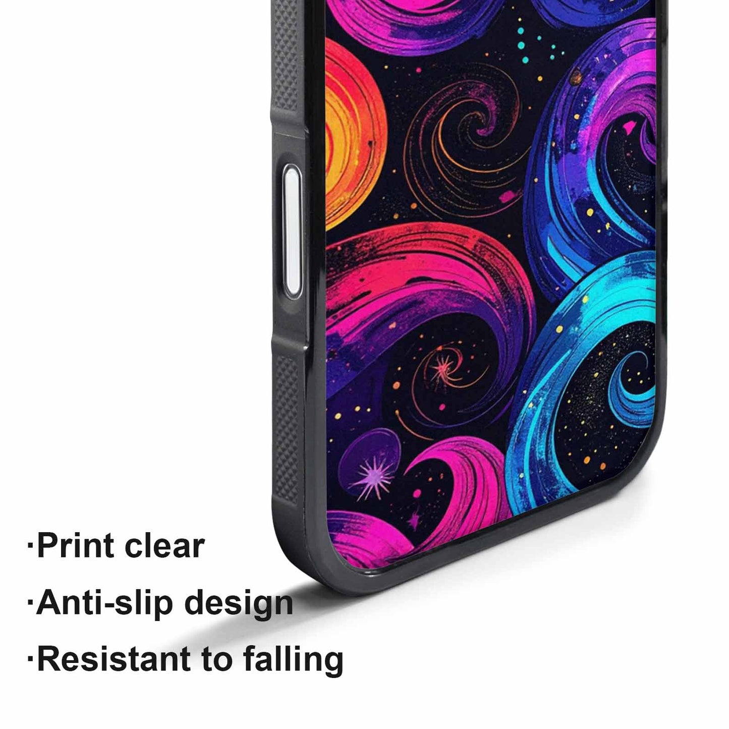 iPhone 17 Pro Case — Rose Galaxy Art Seamless Pattern Galaxy, Customized Protective Case