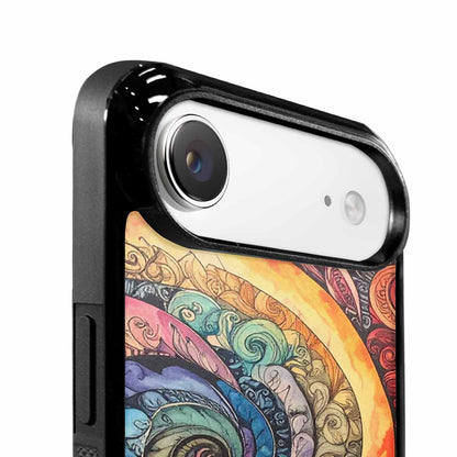 iPhone 17 Air Case — Tie Dye Swirls Black White Tie, Personalized Phone Case