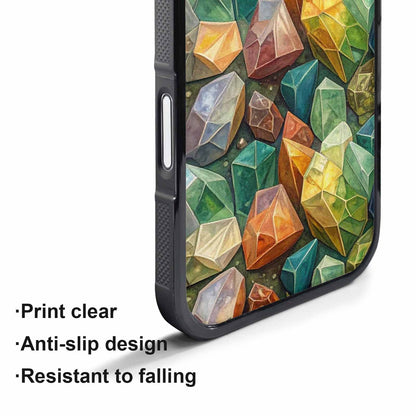 iPhone 17 Air Case — Glossy Reptile Crystal Shard Original Art, Custom Art Phone Cover