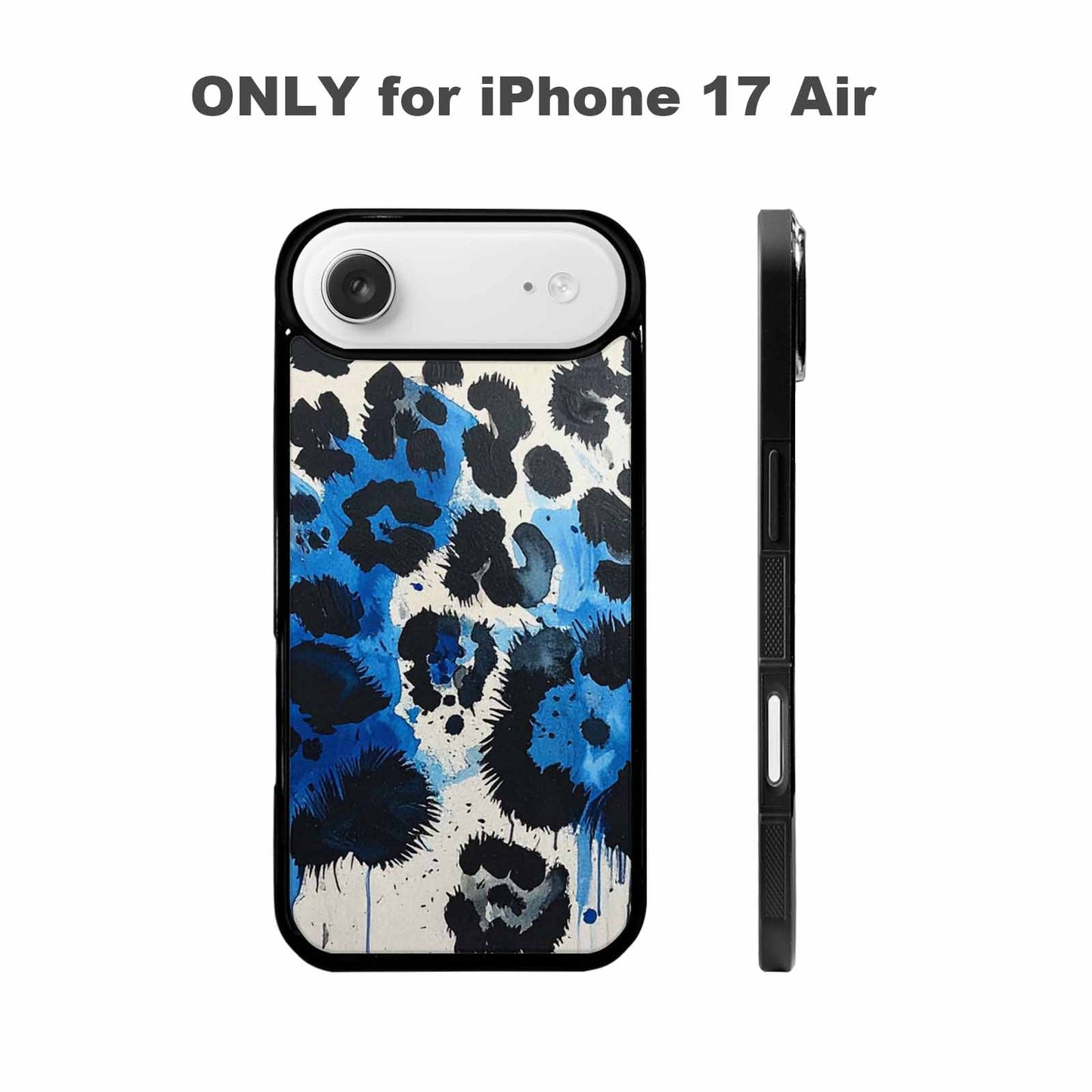 iPhone 17 Air Case — Animal Print Black Blue Ink Animal, Custom Made Phone Cover