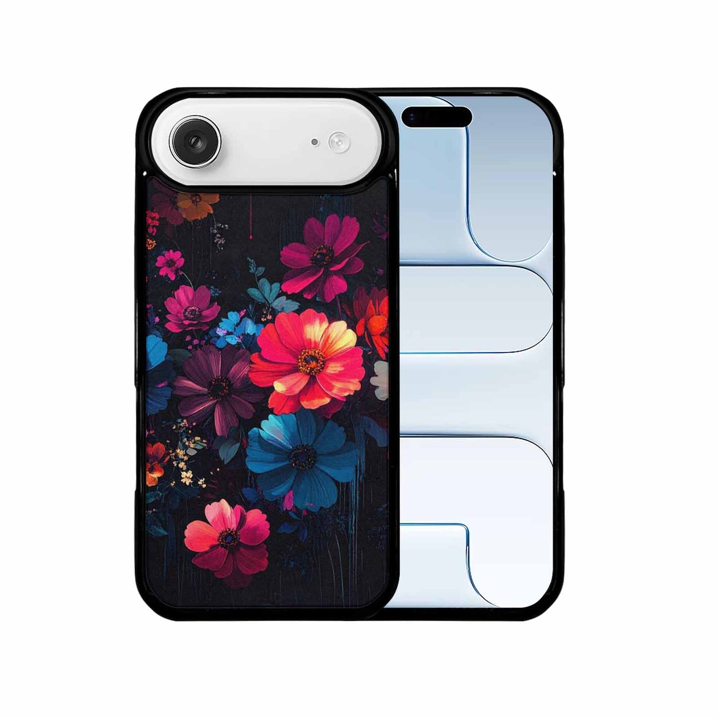 iPhone 17 Air Case — Shadowy Glitch Floral Pattern Hundreds Floral, Custom Designed Case Cover