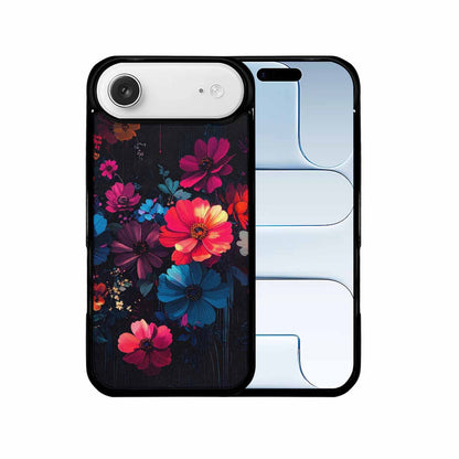 iPhone 17 Air Case — Shadowy Glitch Floral Pattern Hundreds Floral, Custom Designed Case Cover