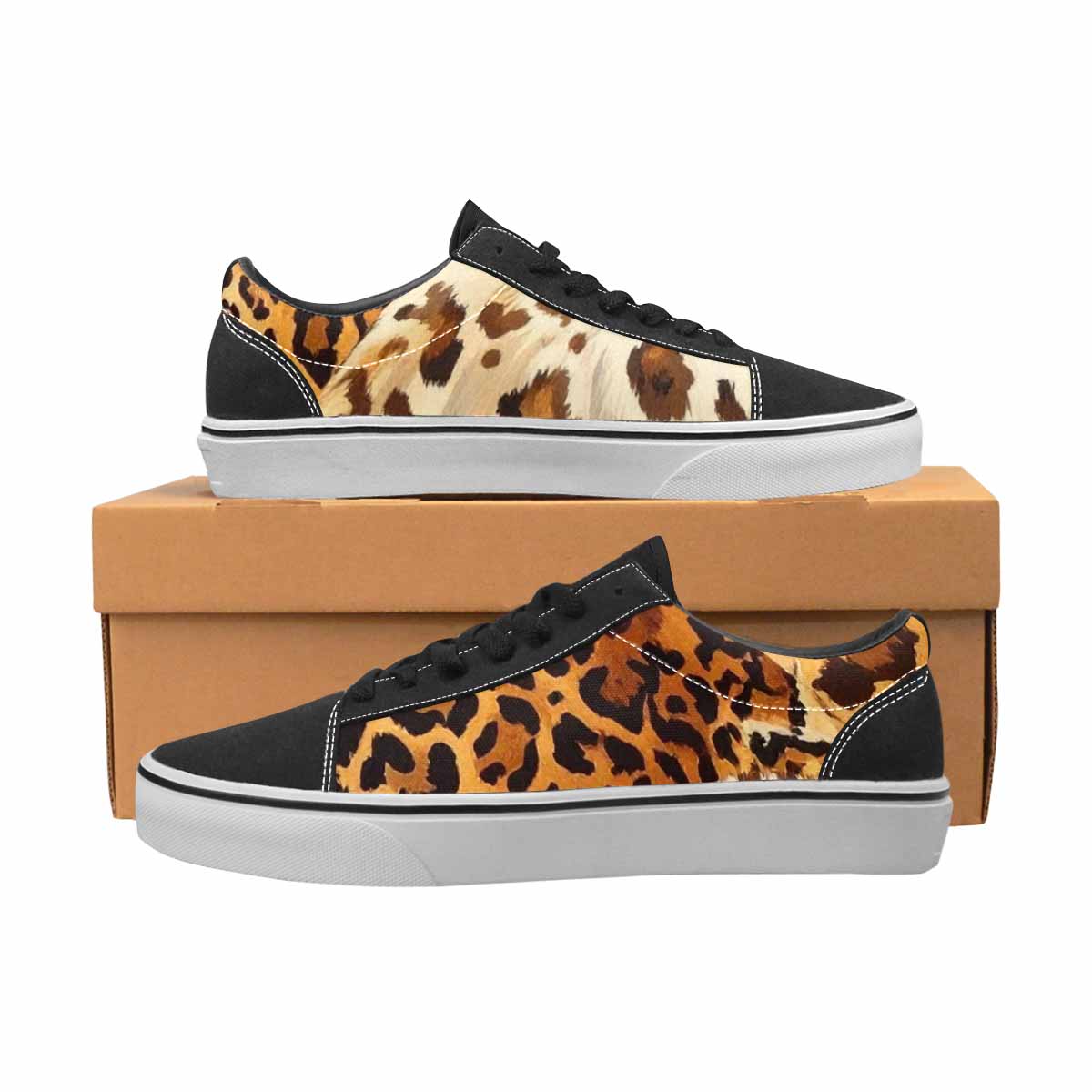 MEN'S Animal Print Canvas Lace-Up Dreamcore Custom Shoes