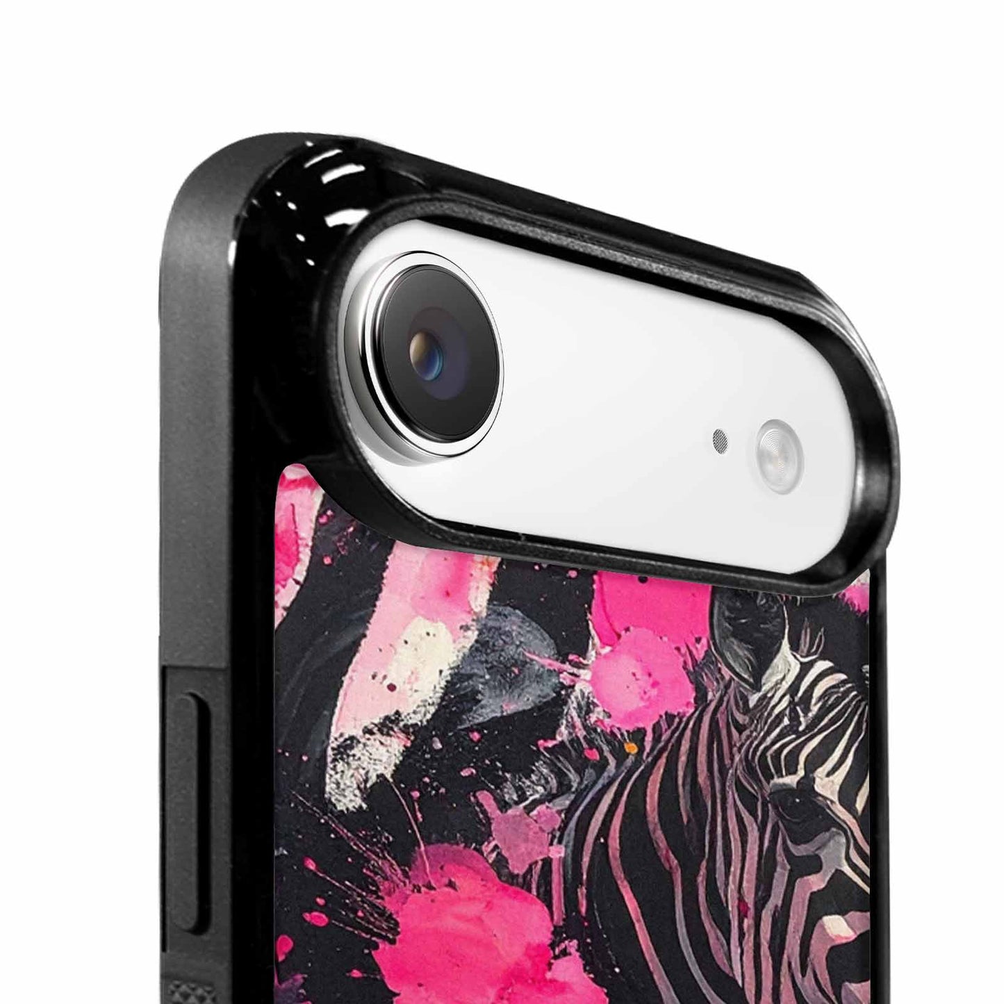 iPhone 17 Air Case — Black Pink Ink Zebra Stripe Animal, Custom Art Phone Cover