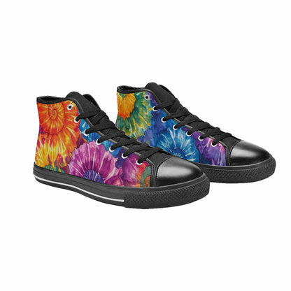 MEN'S Tie Dye Swirl High Top Canvas Surreal Shoes