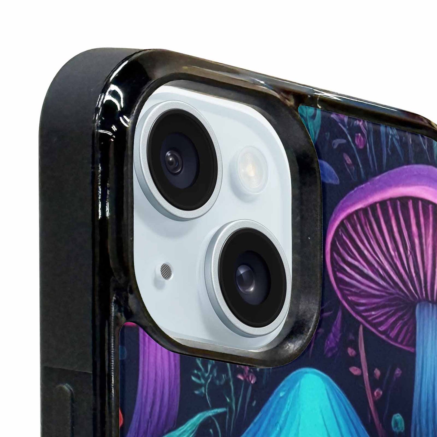 iPhone 15 Plus Case — Psychedelic Mushroom Custom Personalized Phone Cover, Custom Made Phone Cover