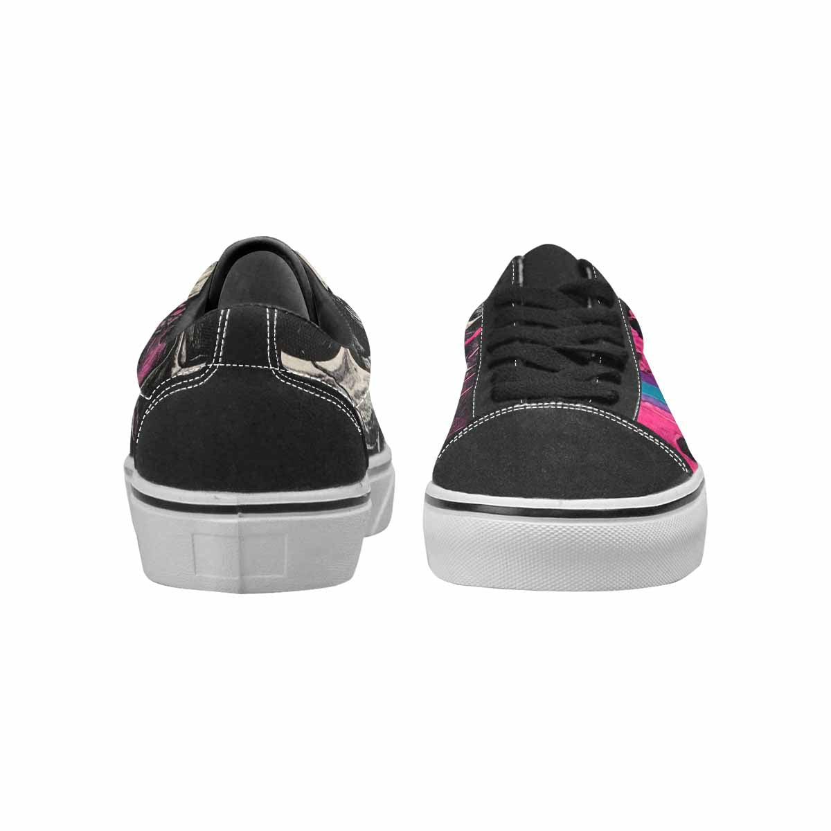 WOMEN'S Rainbow From Skull S Lace-Up Canvas Dreamcore Shoes