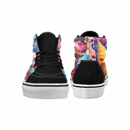 MEN'S Ice Cream Monsters  High Top Canvas Melting Art Custom Sneakers