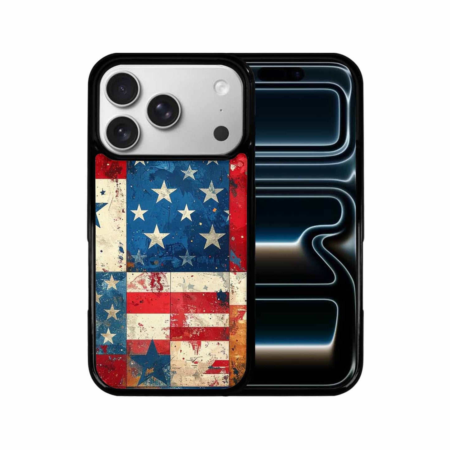 iPhone 17 Pro Case — Small American Flag Stars And Galaxy, Custom Print Case Cover