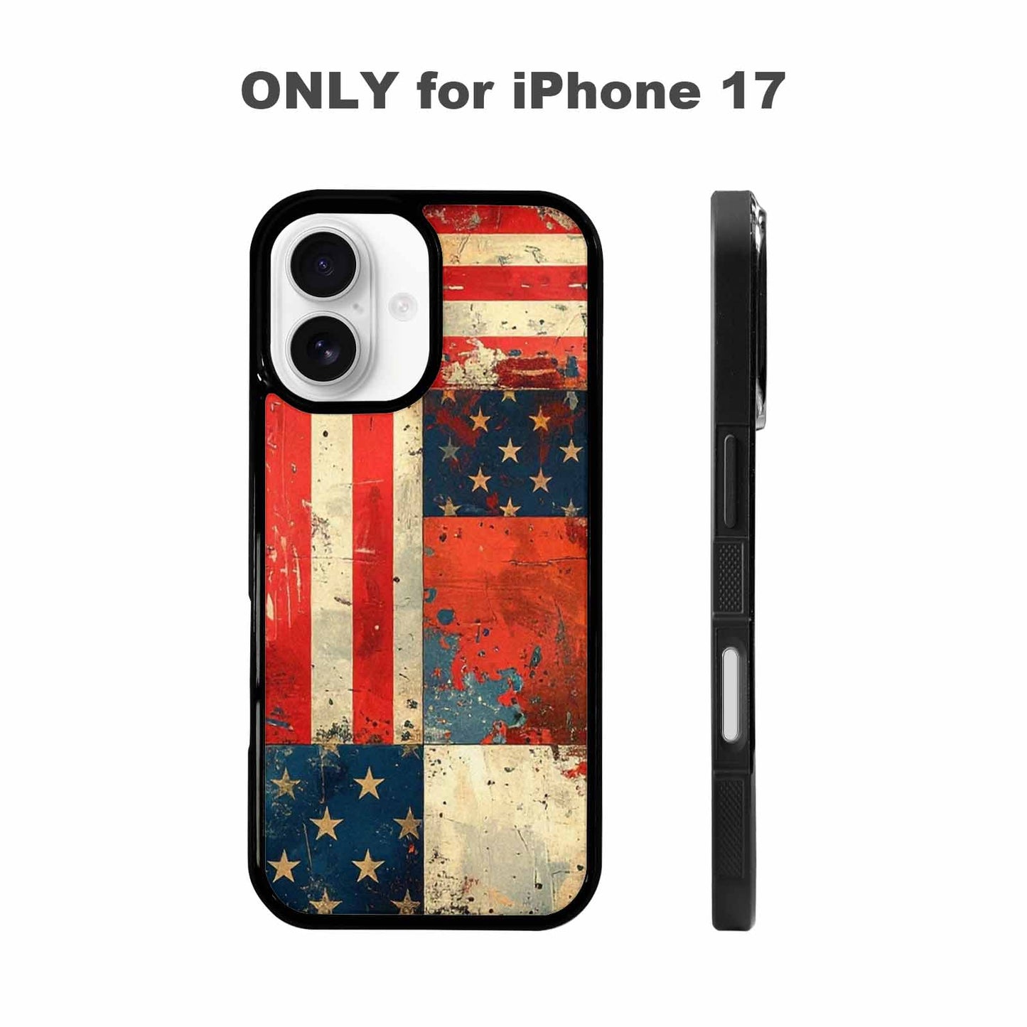 iPhone 17 Case — Small American Flag Stars Galaxy Space, Custom Phone Case