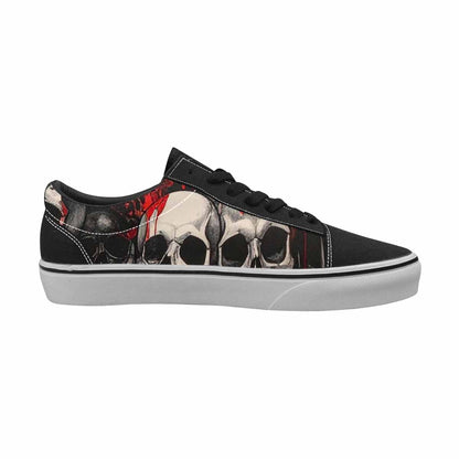WOMEN'S Skulls (general) Lace-Up Canvas Cottagecore Custom Sneakers
