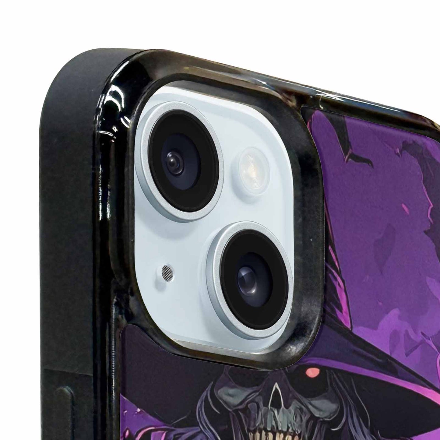 iPhone 15 Case — Scary Horror Halloween Art Print Edge, Unique Phone Case Design