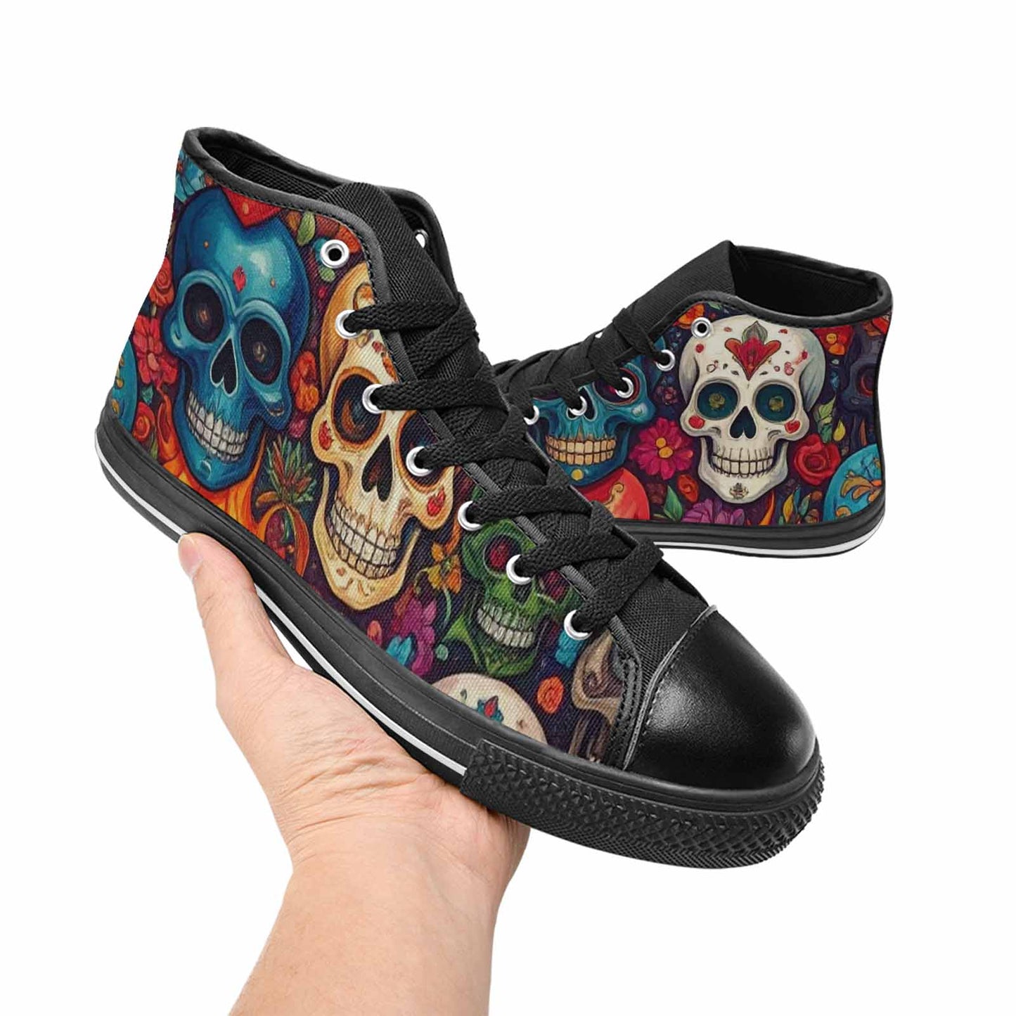 MEN'S Skull High Top Canvas Aesthetic Sneakers
