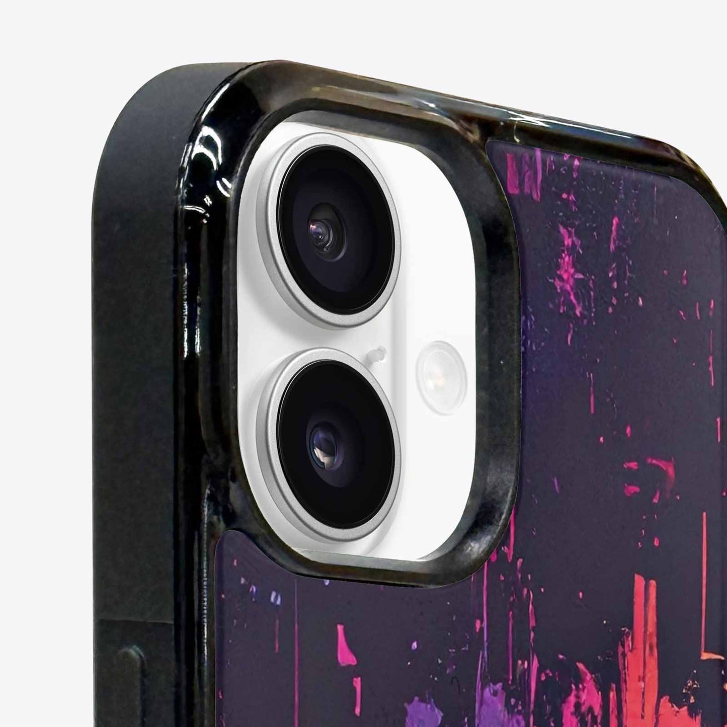 iPhone 16 Plus Case — Glitch Dark Art Seamless Pattern Vibrant, Unique Phone Case Design