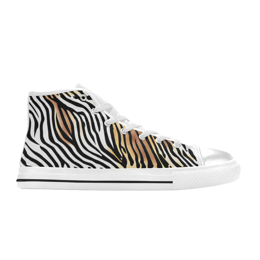MEN'S Animal Print Art Men’S High Top Canvas Cottagecore Custom Sneakers